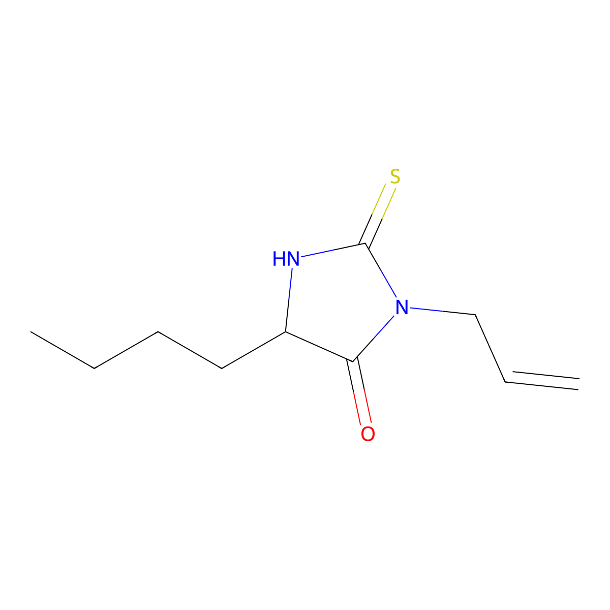 3-Allyl-5-butyl-2-thioxo-imidazolidin-4-one molecular structure, CAS 102880-28-4