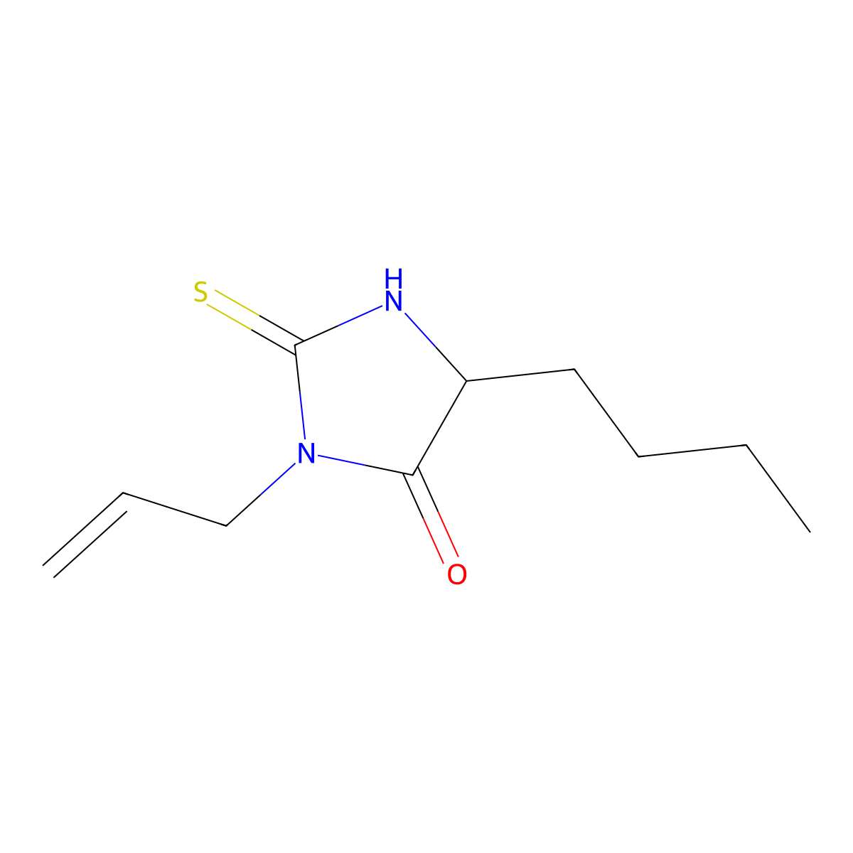3-Allyl-5-butyl-2-thioxo-imidazolidin-4-one molecular structure, CAS 102880-28-4