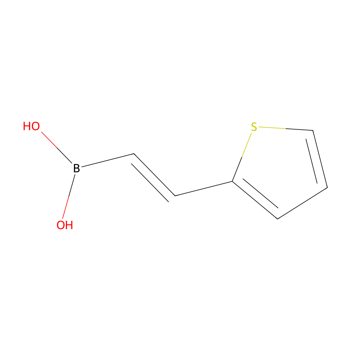 (E)-(2-(thiophen-2-yl)vinyl)boronic acid molecular structure, CAS 1028801-74-2