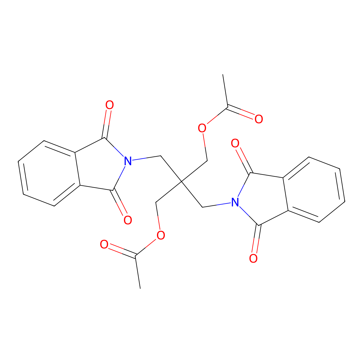 2,2-Bis-(phthalimidomethyl)-1,3-propanediol diacetate molecular structure, CAS 102883-84-1