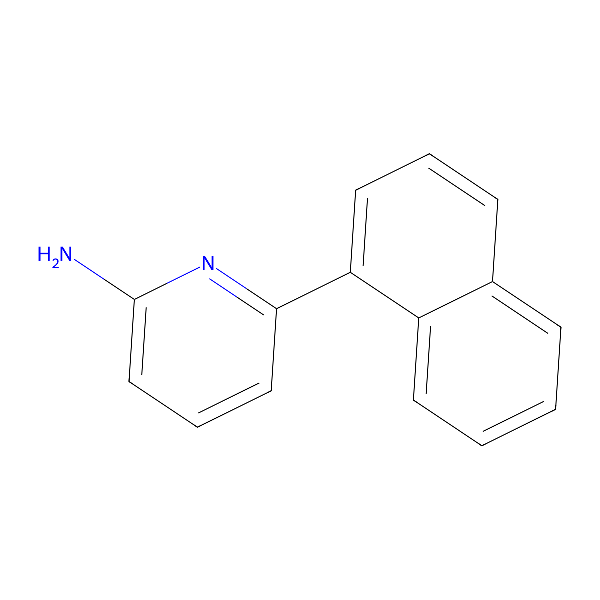 6-(1-Naphthalenyl)-2-pyridinamine molecular structure, CAS 1028834-19-6