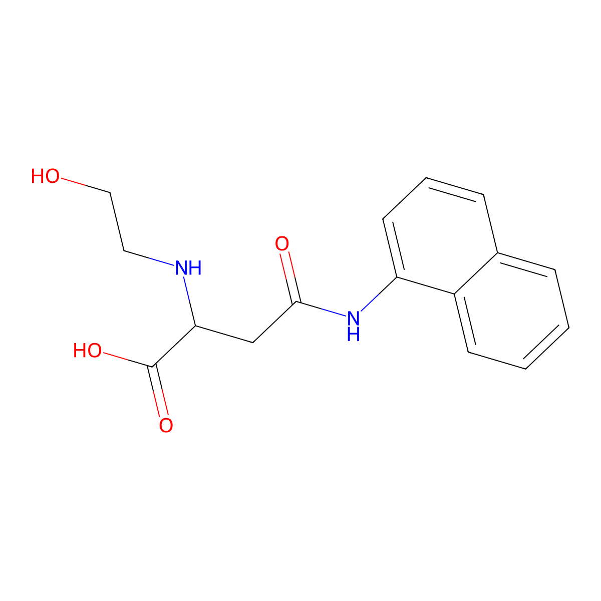 2-((2-Hydroxyethyl)amino)-4-(naphthalen-1-ylamino)-4-oxobutanoic acid molecular structure, CAS 1028835-61-1