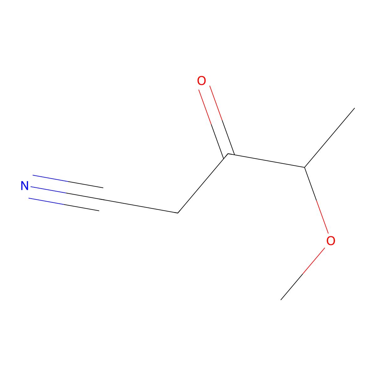 4-Methoxy-3-oxopentanenitrile molecular structure, CAS 1028843-13-1
