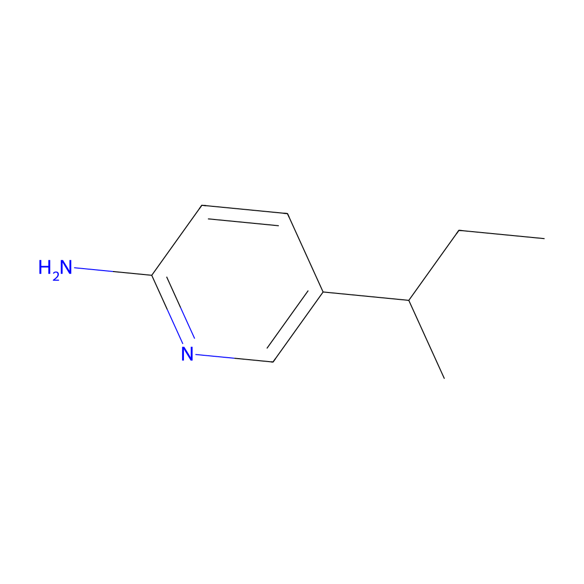 5-Sec-butyl-pyridin-2-ylamine molecular structure, CAS 1028854-30-9