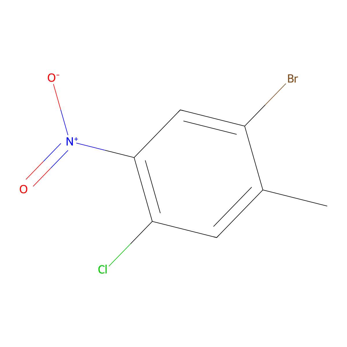 1-Bromo-4-chloro-2-methyl-5-nitrobenzene molecular structure, CAS 10289-13-1