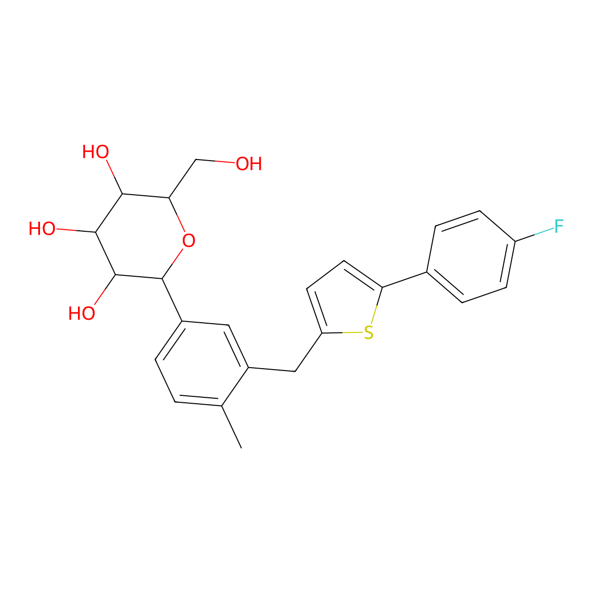 epi-Canagliflozin molecular structure, CAS 1028977-37-8