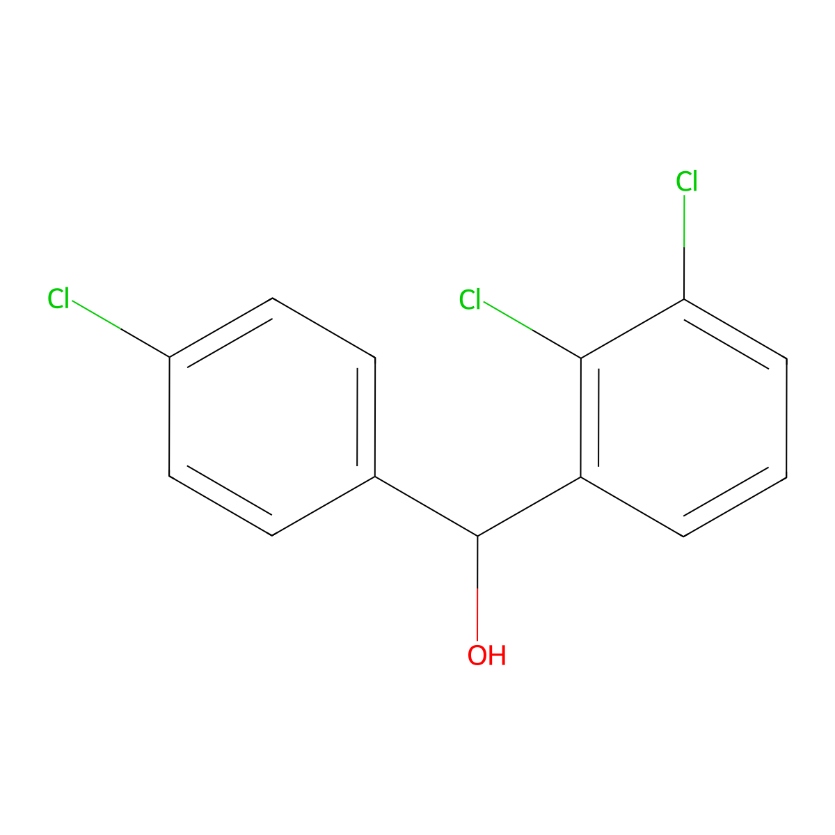 2,3-Dichloro-alpha-(4-chlorophenyl)benZenemethanol molecular structure, CAS 1028991-36-7