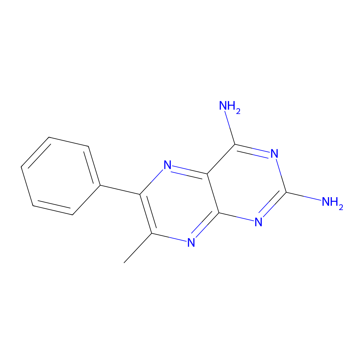 7-Methyl-6-phenylpteridine-2,4-diamine molecular structure, CAS 1029-87-4