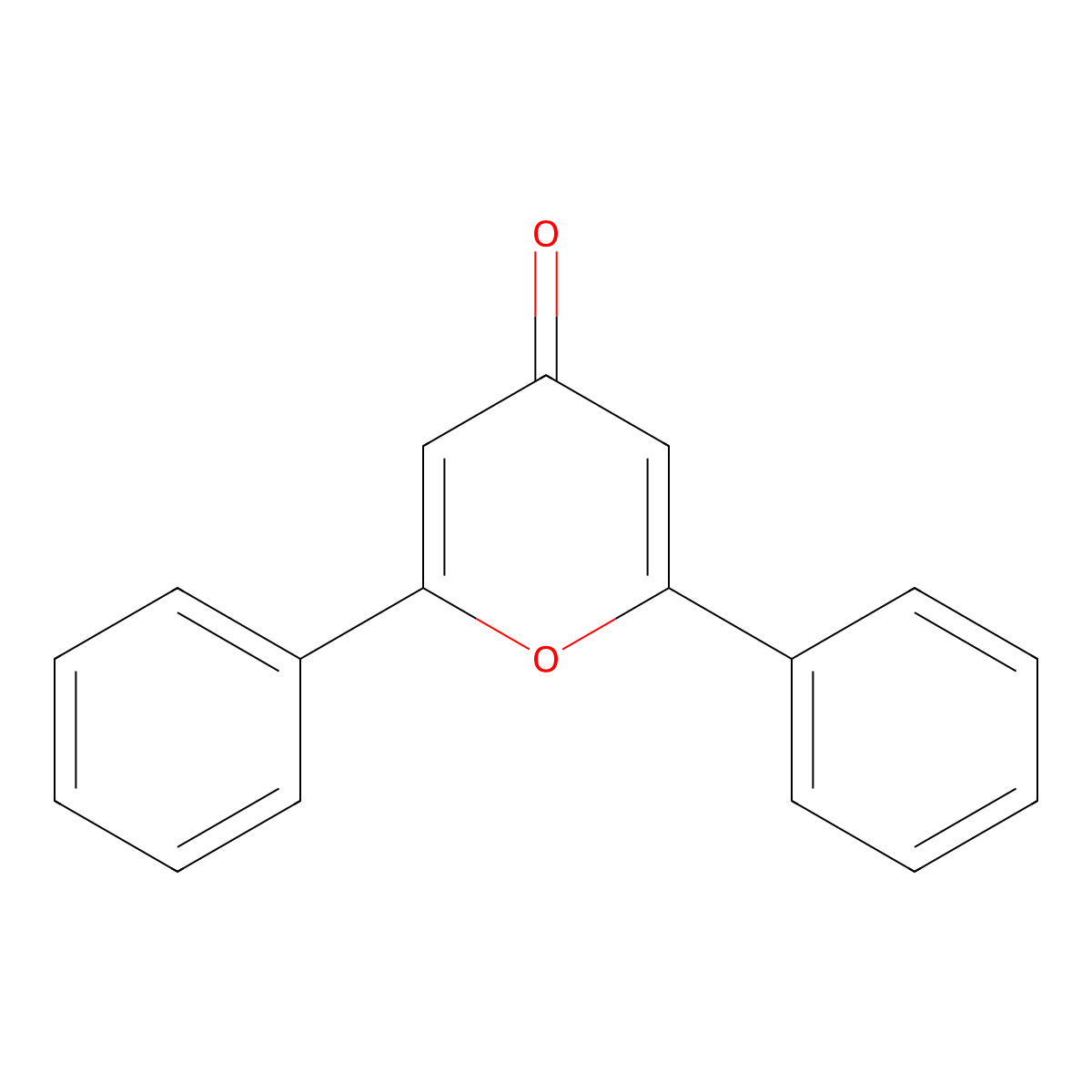 2,6-Diphenyl-4H-pyran-4-one molecular structure, CAS 1029-94-3