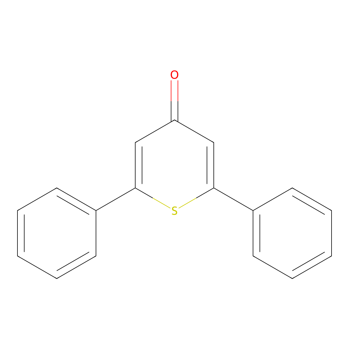 2,6-Diphenyl-4H-thiopyran-4-one molecular structure, CAS 1029-96-5