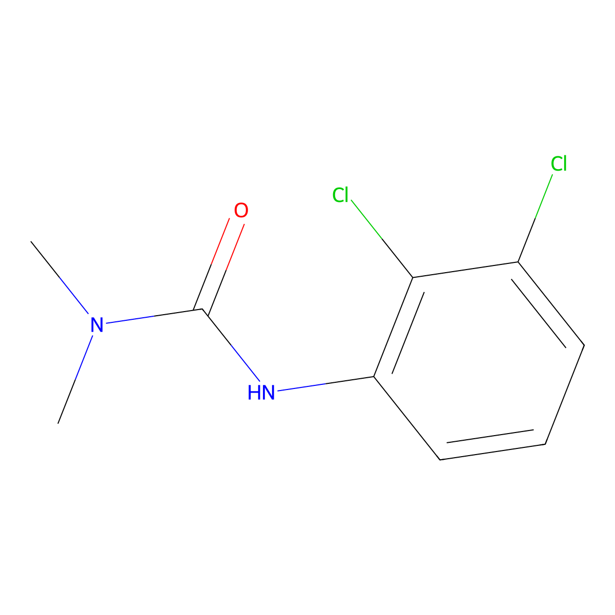 3-(2,3-Dichlorophenyl)-1,1-dimethylurea molecular structure, CAS 10290-37-6