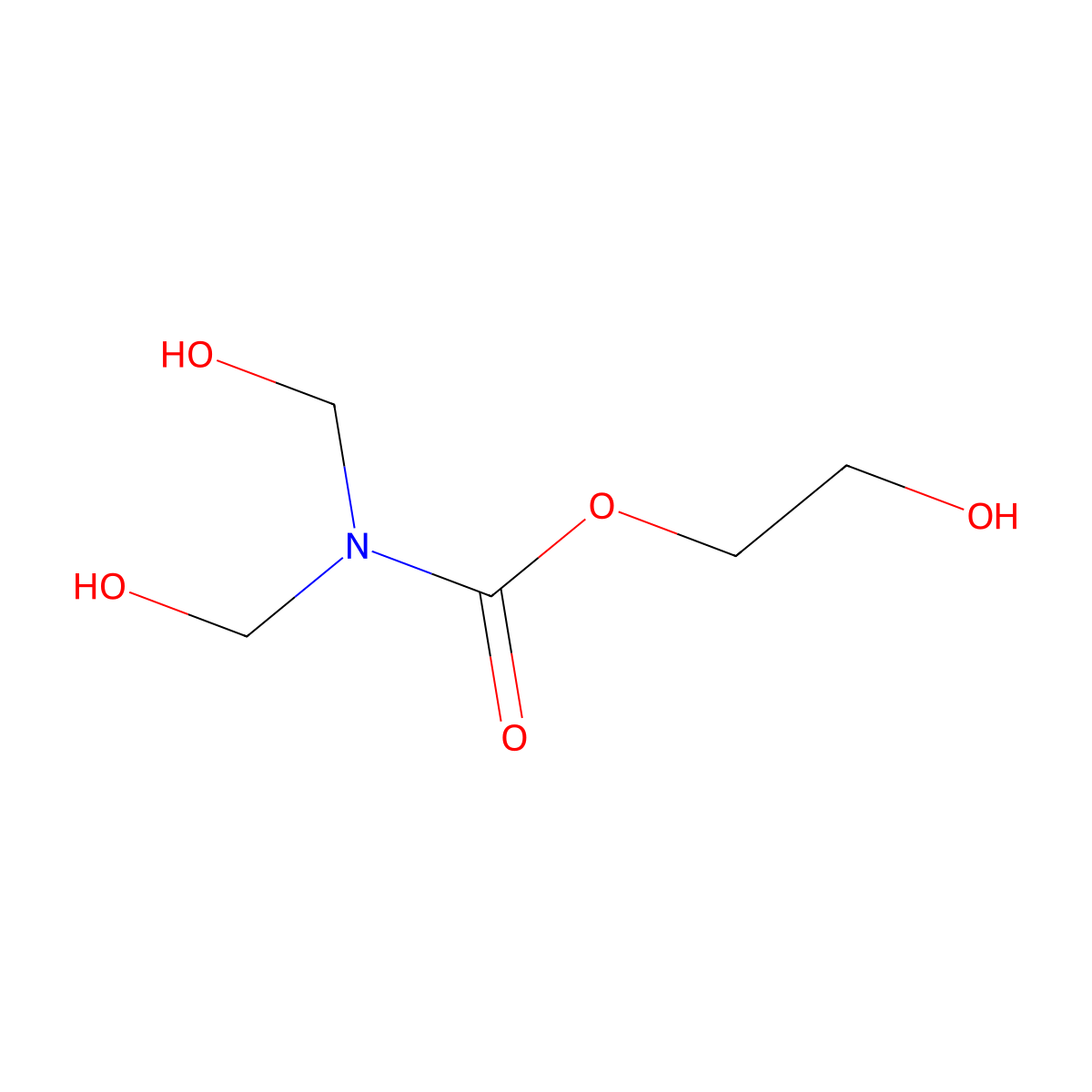 2-Hydroxyethyl bis(hydroxymethyl)carbamate molecular structure, CAS 10290-96-7