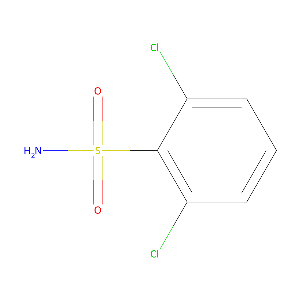 2,6-Dichlorobenzenesulfonamide molecular structure, CAS 10290-98-9