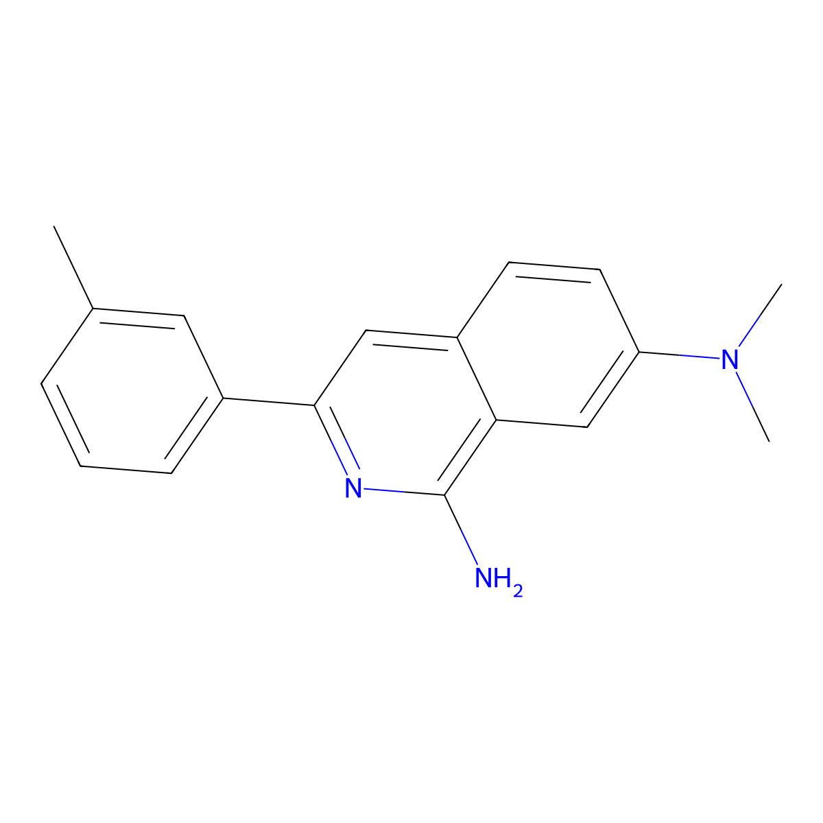 N7,N7-Dimethyl-3-(3-methylphenyl)-1,7-isoquinolinediamine molecular structure, CAS 1029008-73-8