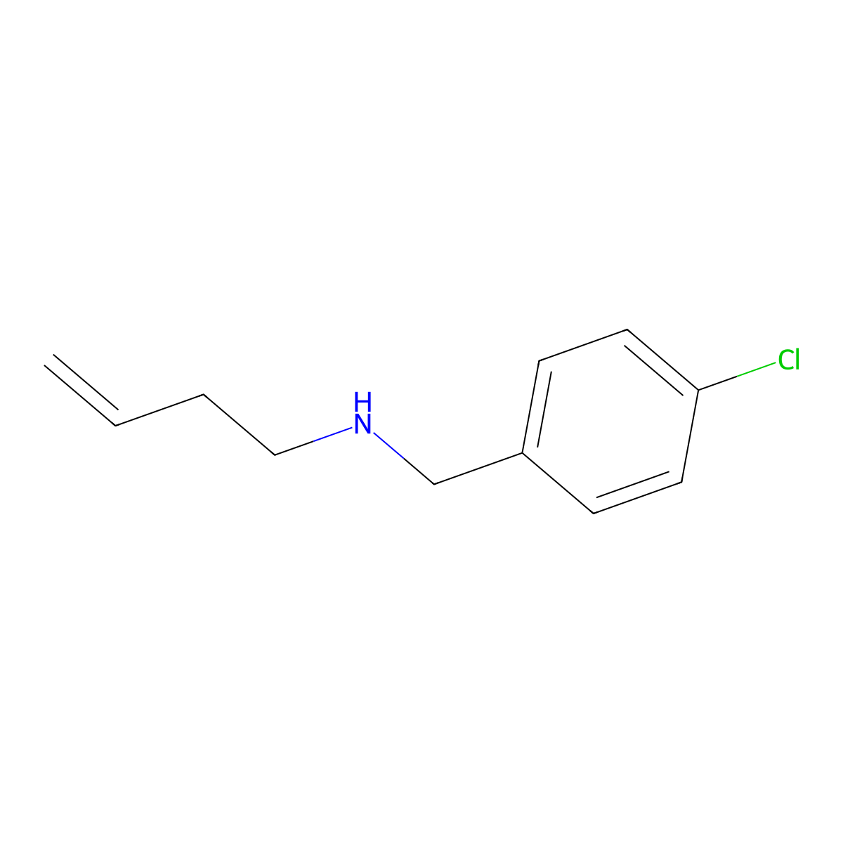 N-(4-chlorobenzyl)but-3-ene-1-amine molecular structure, CAS 1029033-62-2