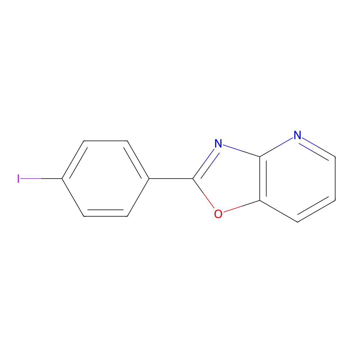 2-(4-Iodophenyl)[1,3]oxazolo[4,5-b]pyridine molecular structure, CAS 1029054-18-9