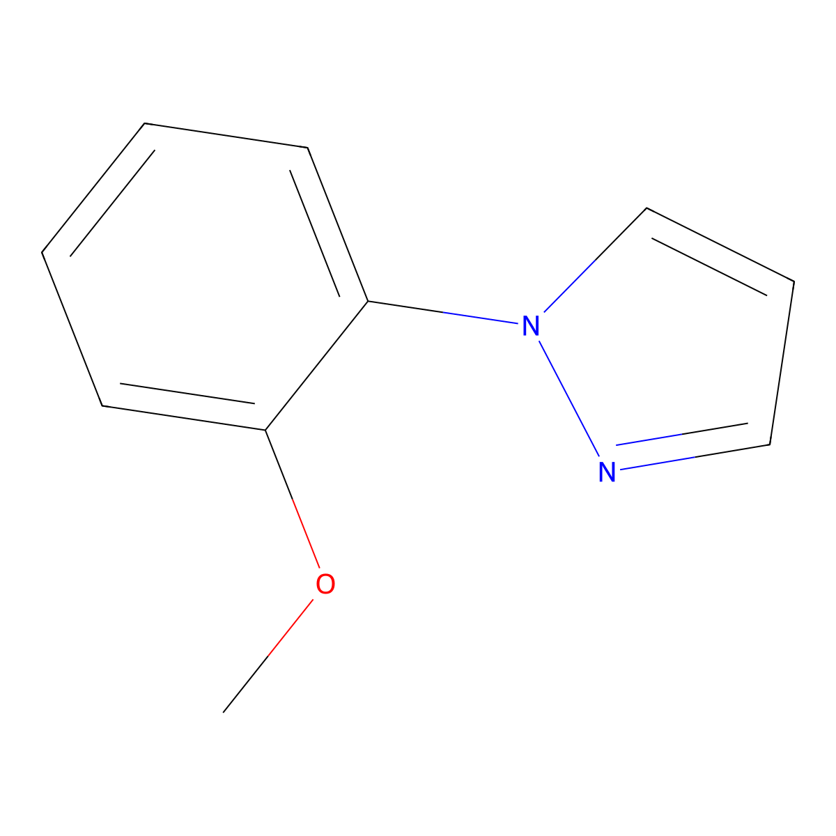 1-(2-methoxyphenyl)-1H-pyrazole molecular structure, CAS 102908-37-2
