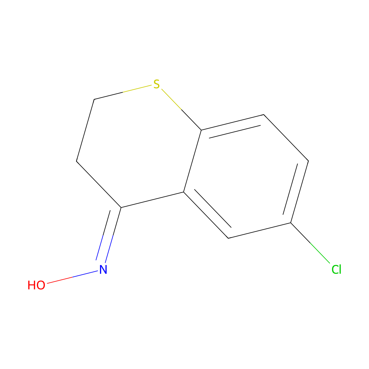 6-chloro-2,3-dihydro-4H-thiochromen-4-one oxime molecular structure, CAS 1029134-50-6