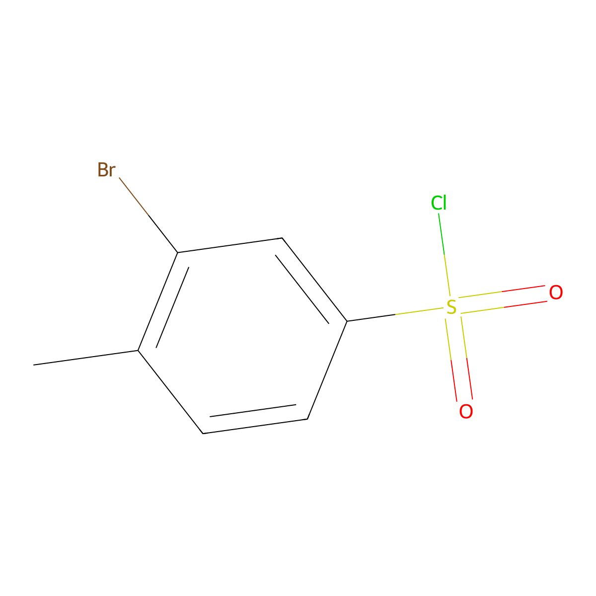 3-Bromo-4-methylbenzene-1-sulfonyl chloride molecular structure, CAS 1029145-99-0