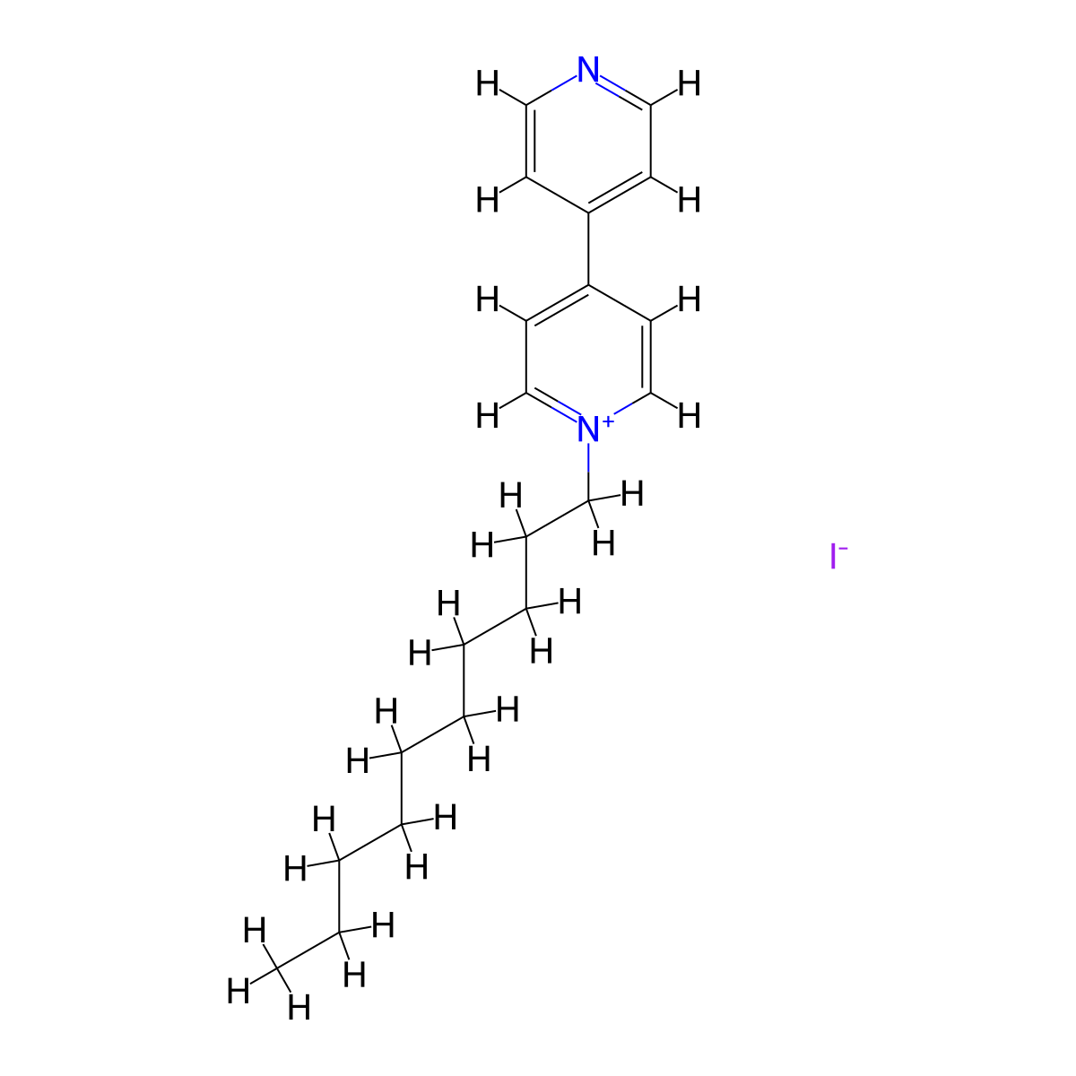 1-Decyl-[4,4'-bipyridin]-1-ium iodide molecular structure, CAS 102915-65-1