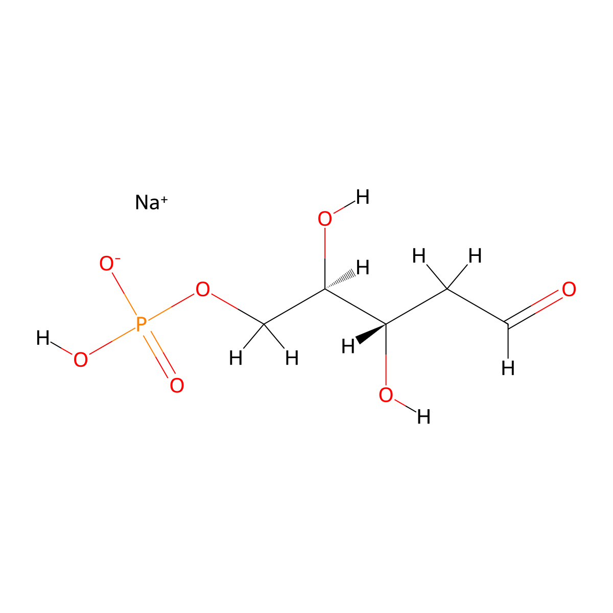 sodium;[(2R,3S)-2,3-dihydroxy-5-oxopentyl] hydrogen phosphate molecular structure, CAS 102916-66-5