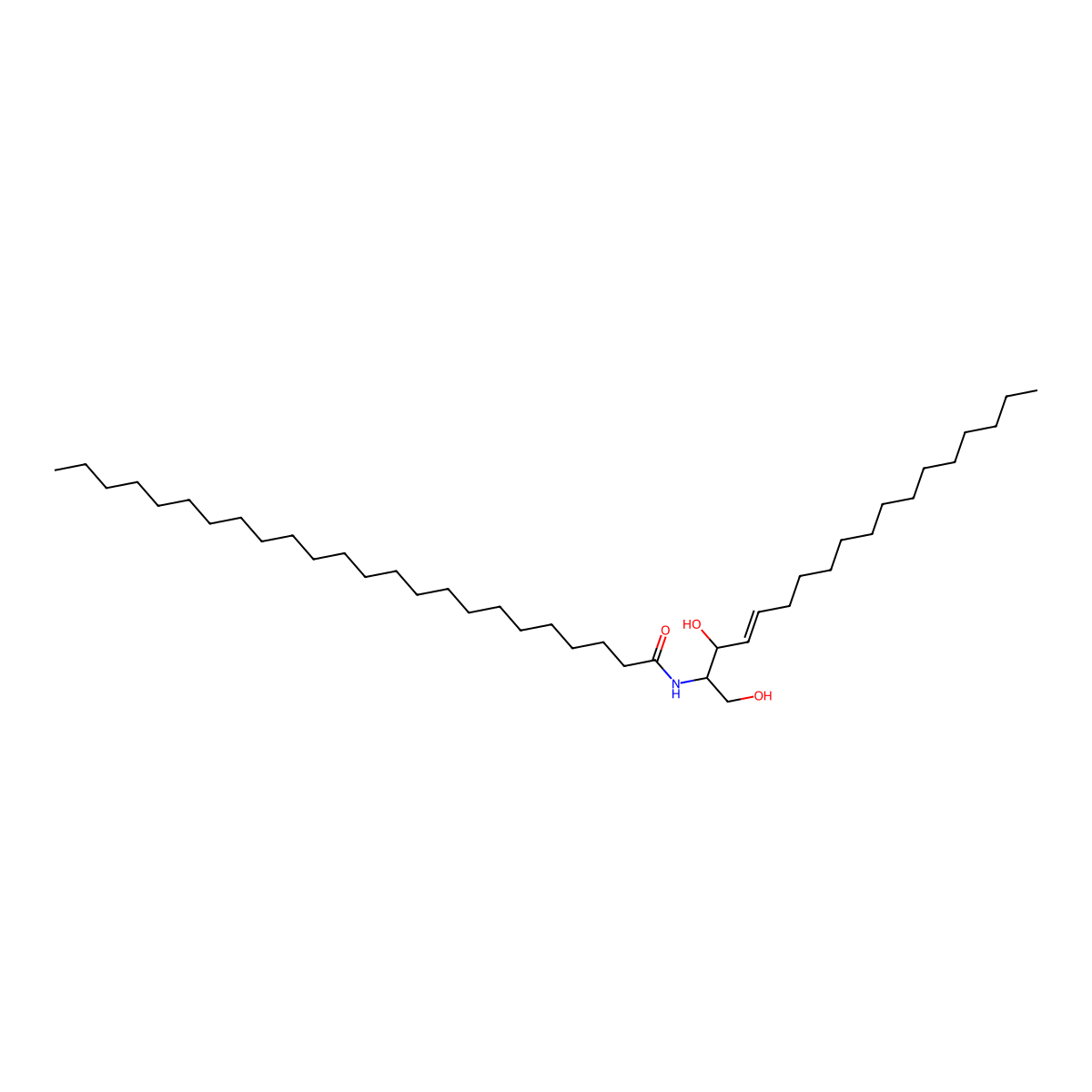 (2S,3R,4E)-N-Tetracosanoyl sphingosine molecular structure, CAS 102917-80-6