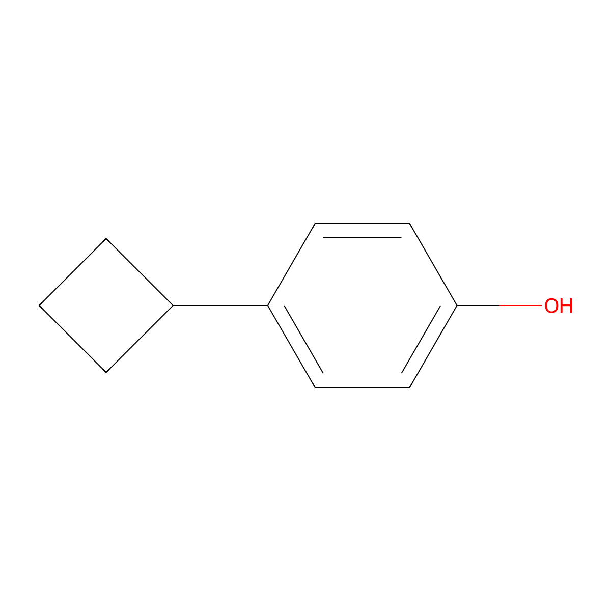 4-Cyclobutylphenol molecular structure, CAS 10292-59-8
