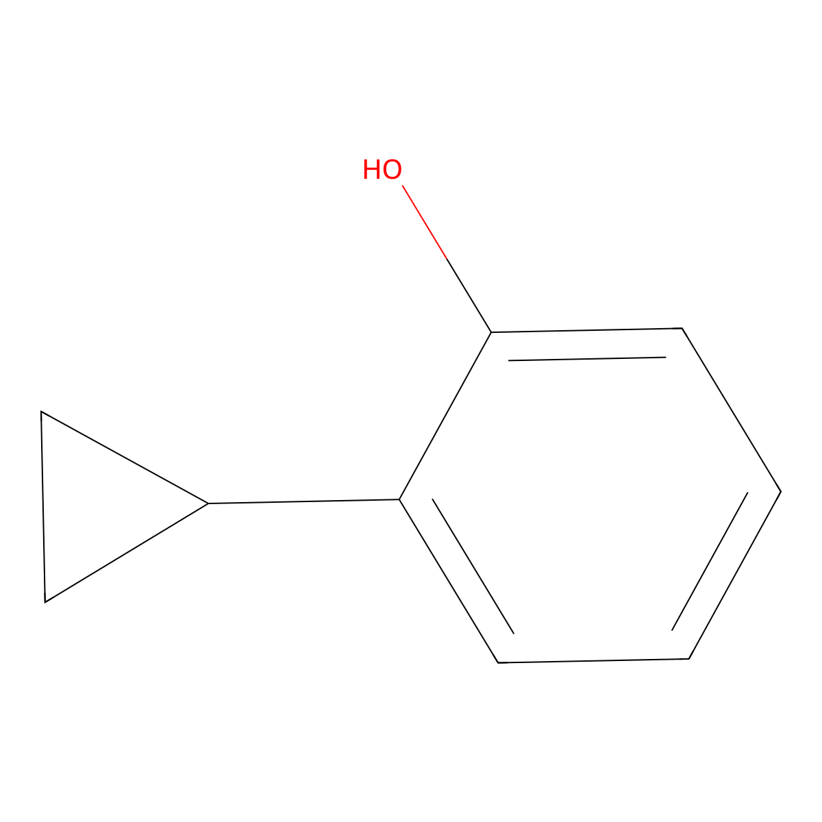 2-Cyclopropylphenol molecular structure, CAS 10292-60-1