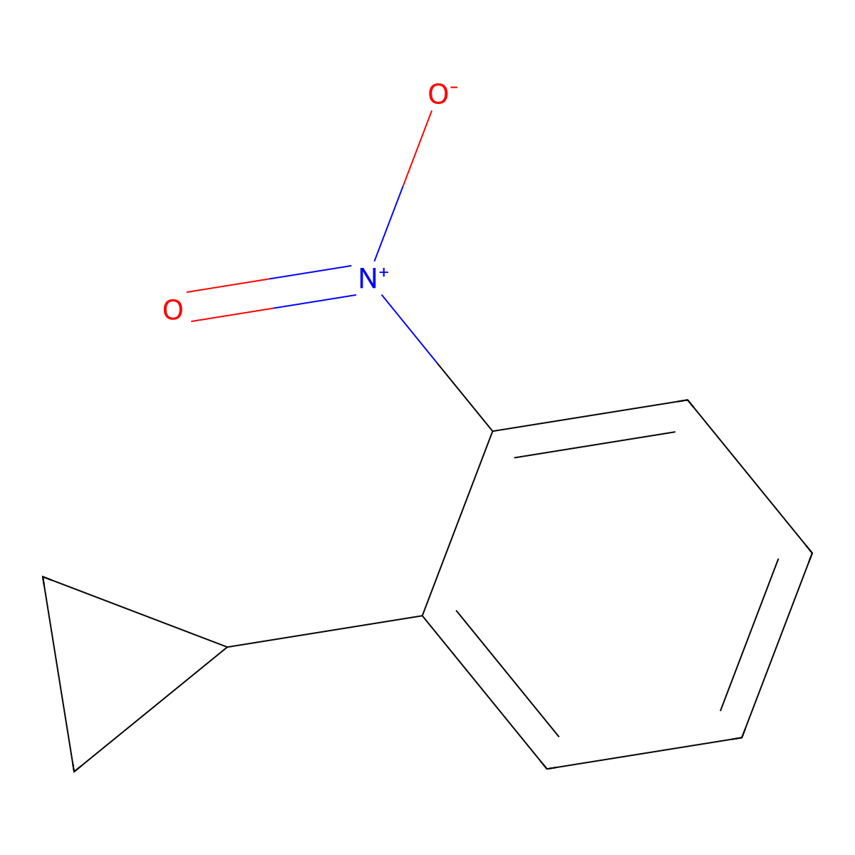 1-Cyclopropyl-2-nitrobenzene molecular structure, CAS 10292-65-6