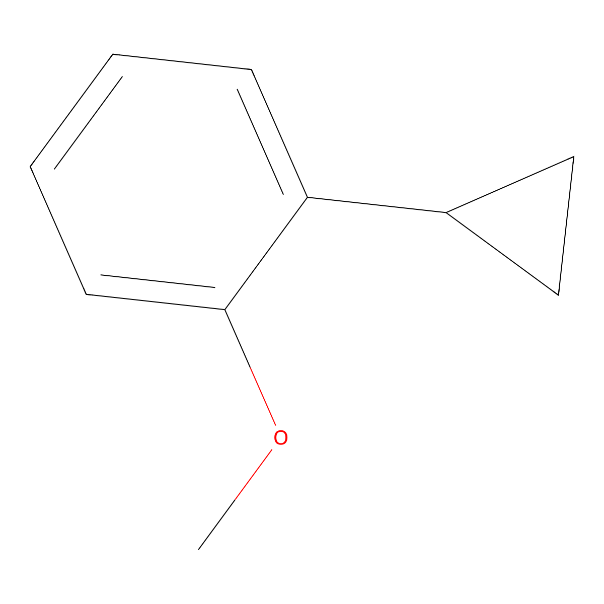 1-Cyclopropyl-2-methoxybenzene molecular structure, CAS 10292-66-7