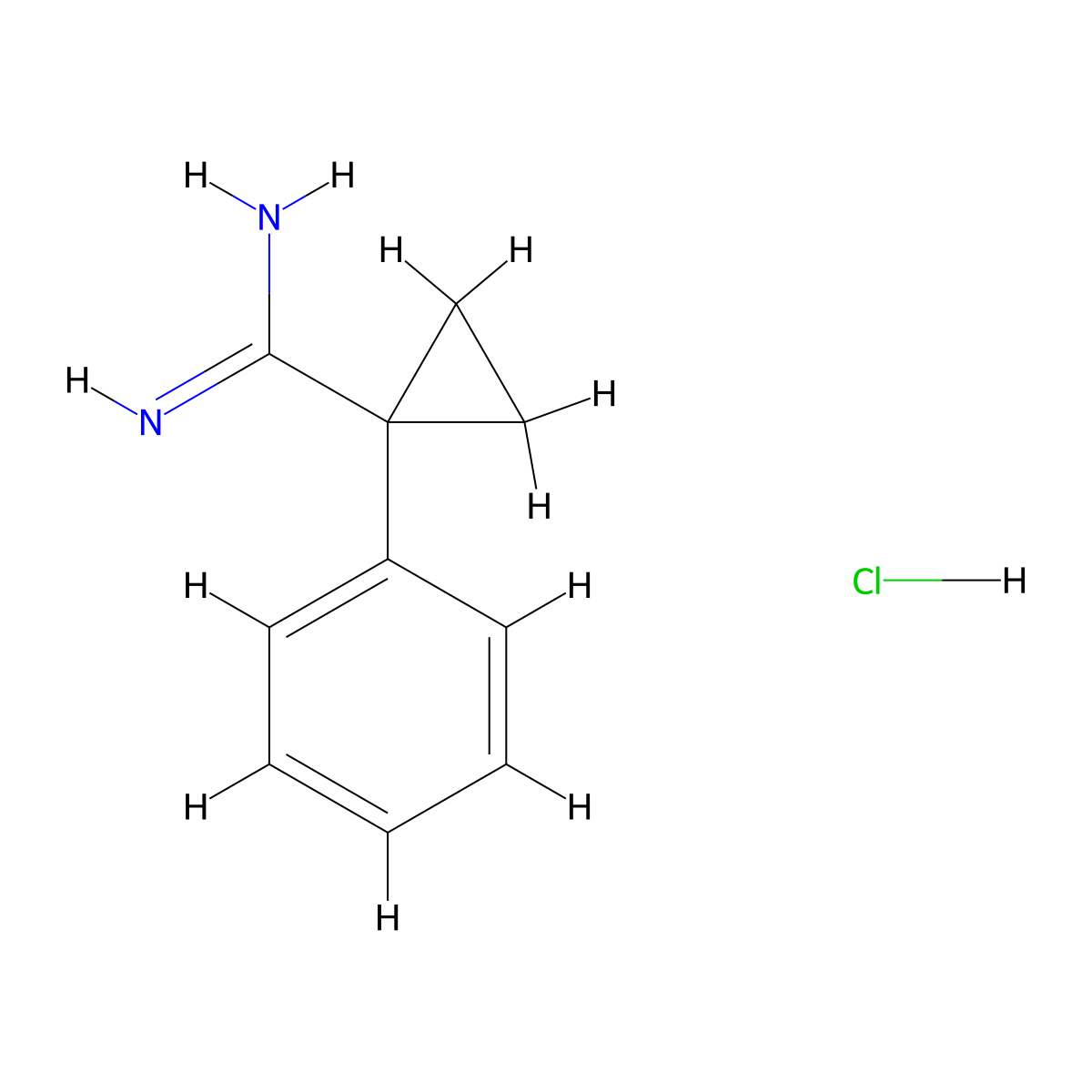 1-Phenylcyclopropanecarboximidamide hydrochloride molecular structure, CAS 1029234-11-4