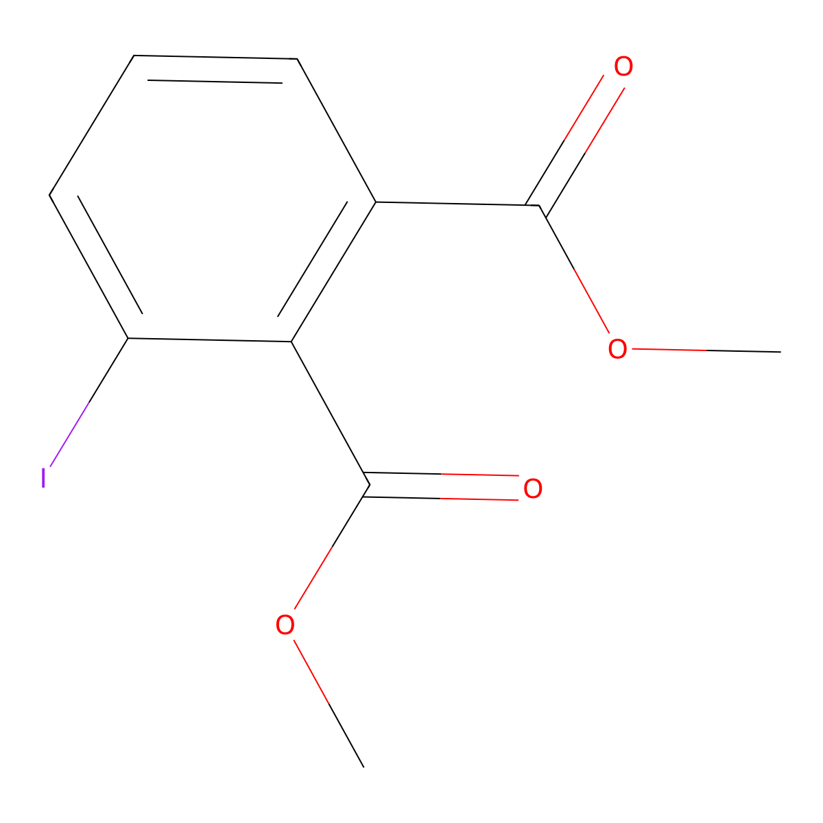 Dimethyl 3-iodophthalate molecular structure, CAS 102928-38-1