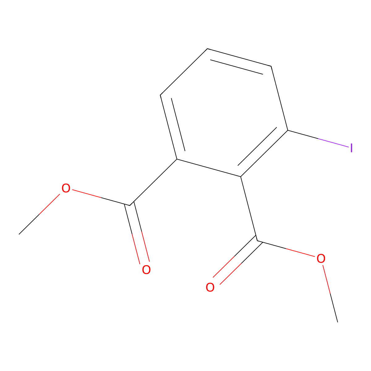 Dimethyl 3-iodophthalate molecular structure, CAS 102928-38-1