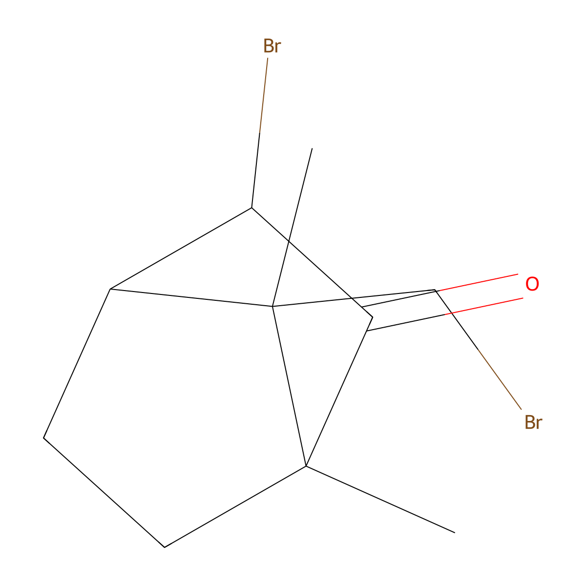 (1R,3S,4S)-3-Bromo-7-(bromomethyl)-1,7-dimethylbicyclo[2.2.1]heptan-2-one molecular structure, CAS 10293-10-4