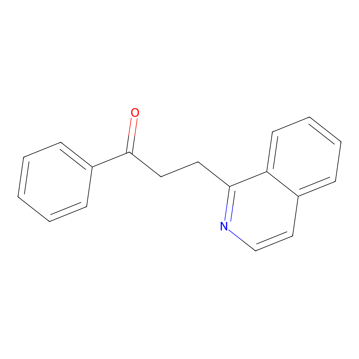 3-Isoquinolin-1-yl-1-phenylpropan-1-one molecular structure, CAS 10293-89-7