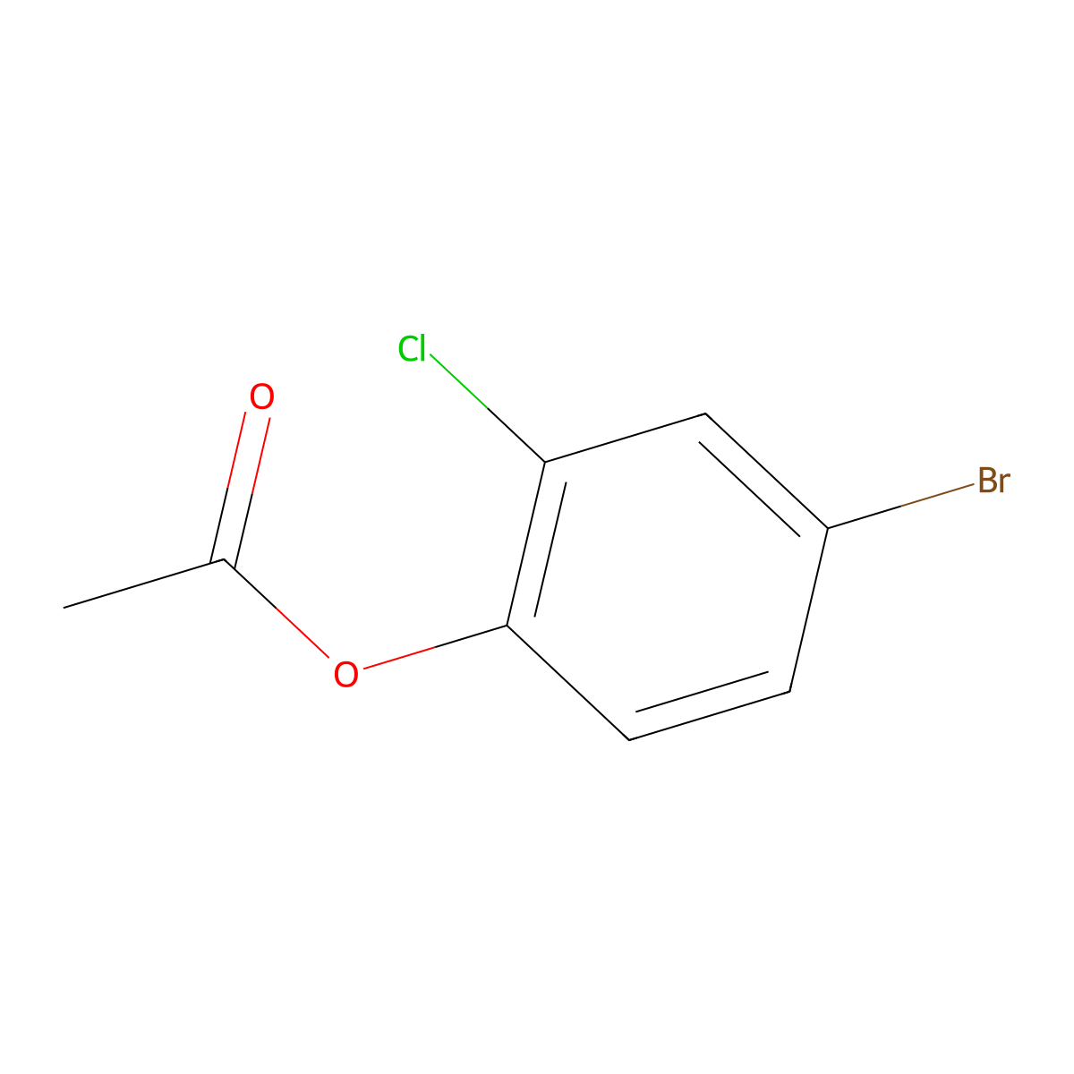 (4-Bromo-2-chlorophenyl) acetate molecular structure, CAS 102932-05-8