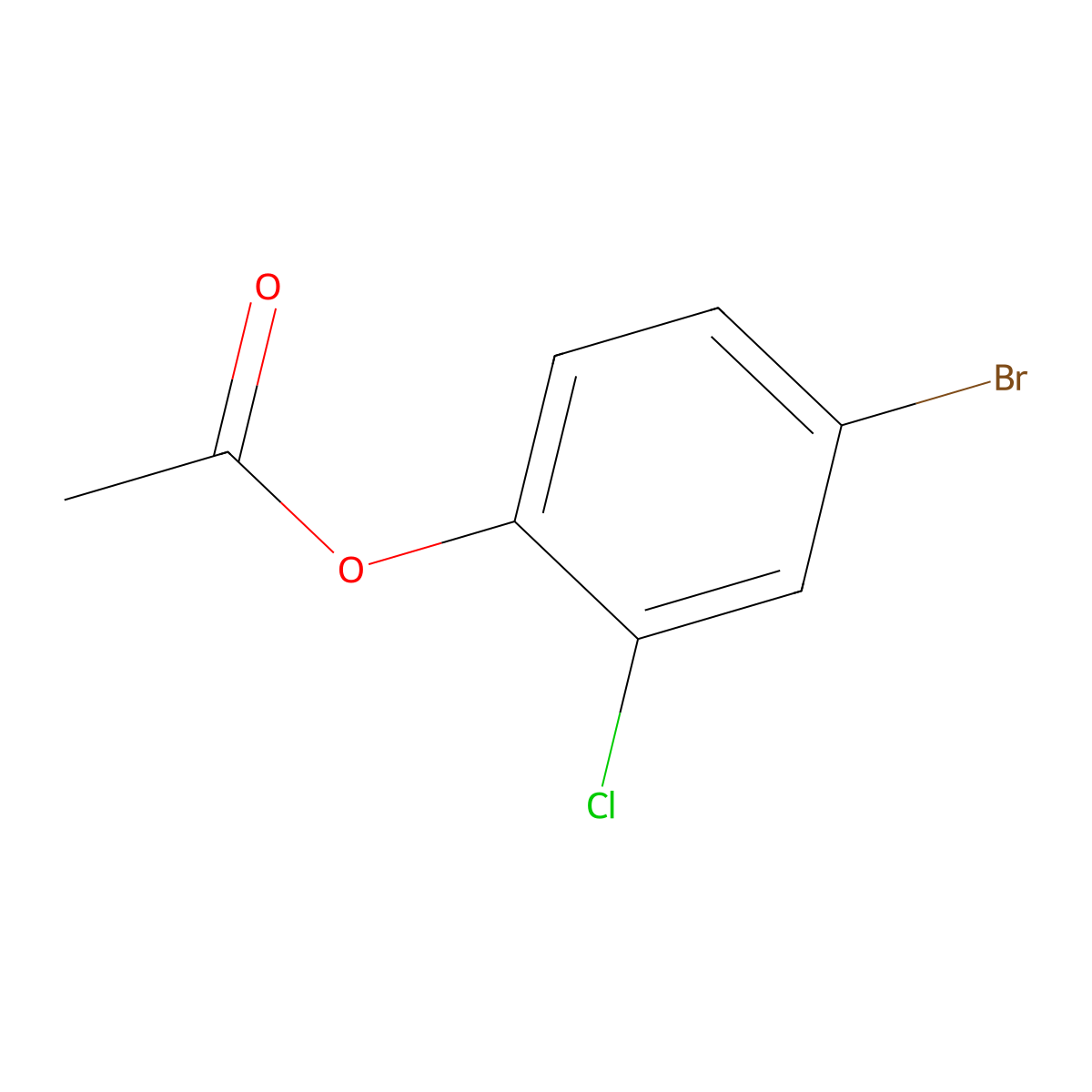 (4-Bromo-2-chlorophenyl) acetate molecular structure, CAS 102932-05-8