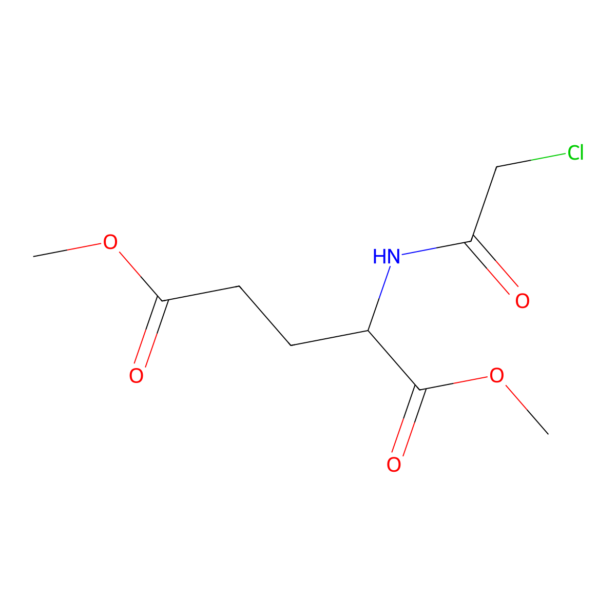 1,5-dimethyl (2R)-2-(2-chloroacetamido)pentanedioate molecular structure, CAS 1029321-01-4