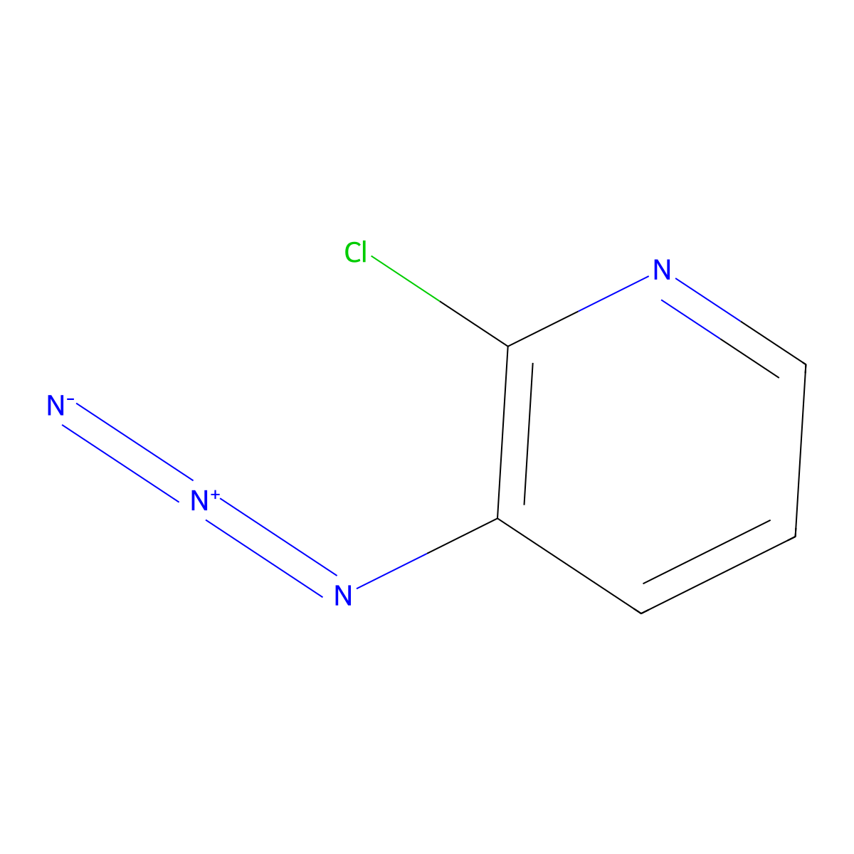 3-Azido-2-chloropyridine molecular structure, CAS 102934-51-0