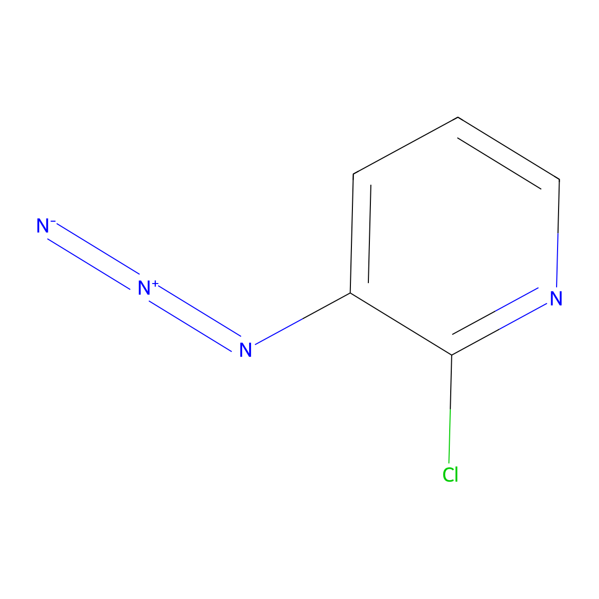 3-Azido-2-chloropyridine molecular structure, CAS 102934-51-0