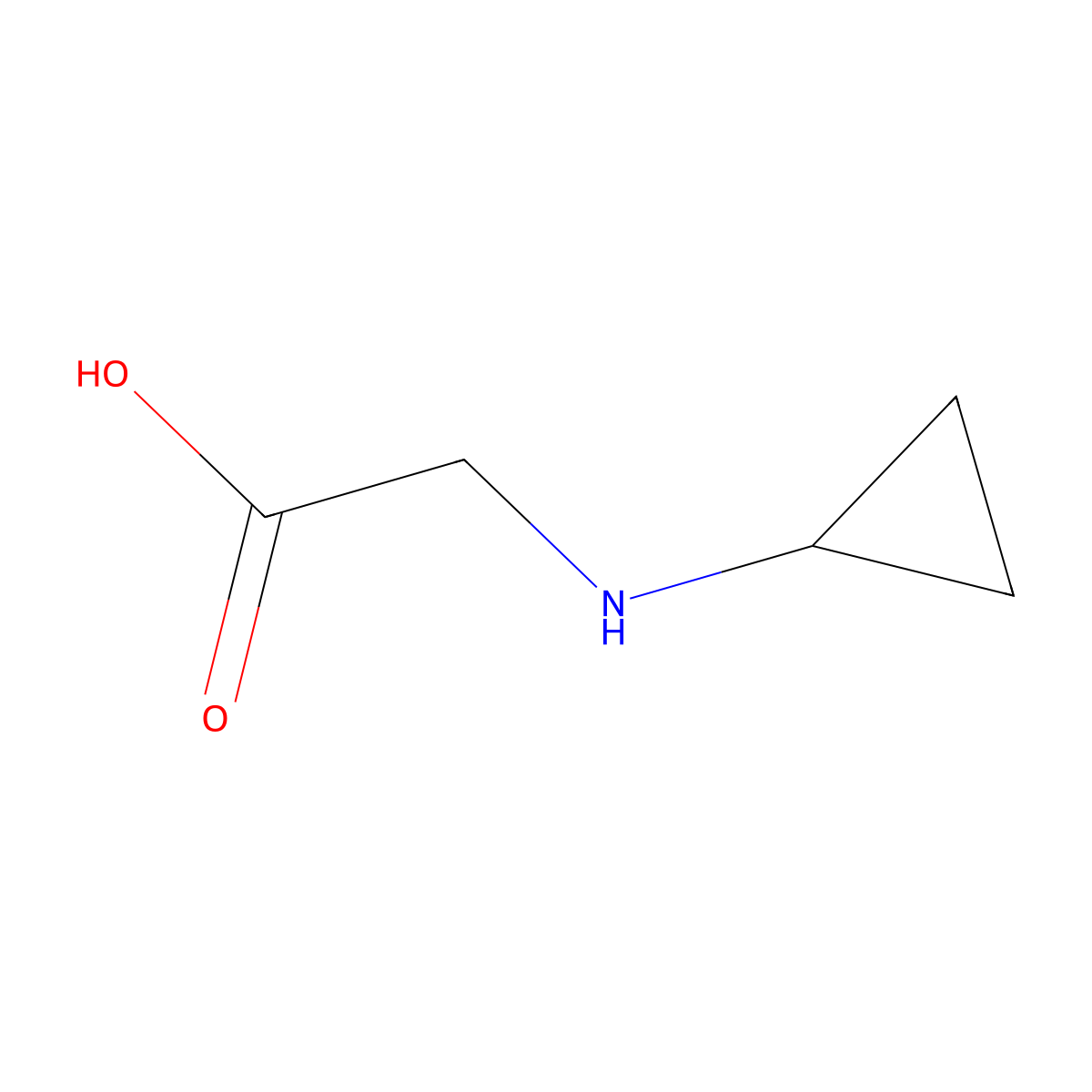 2-(Cyclopropylamino)acetic acid molecular structure, CAS 10294-18-5