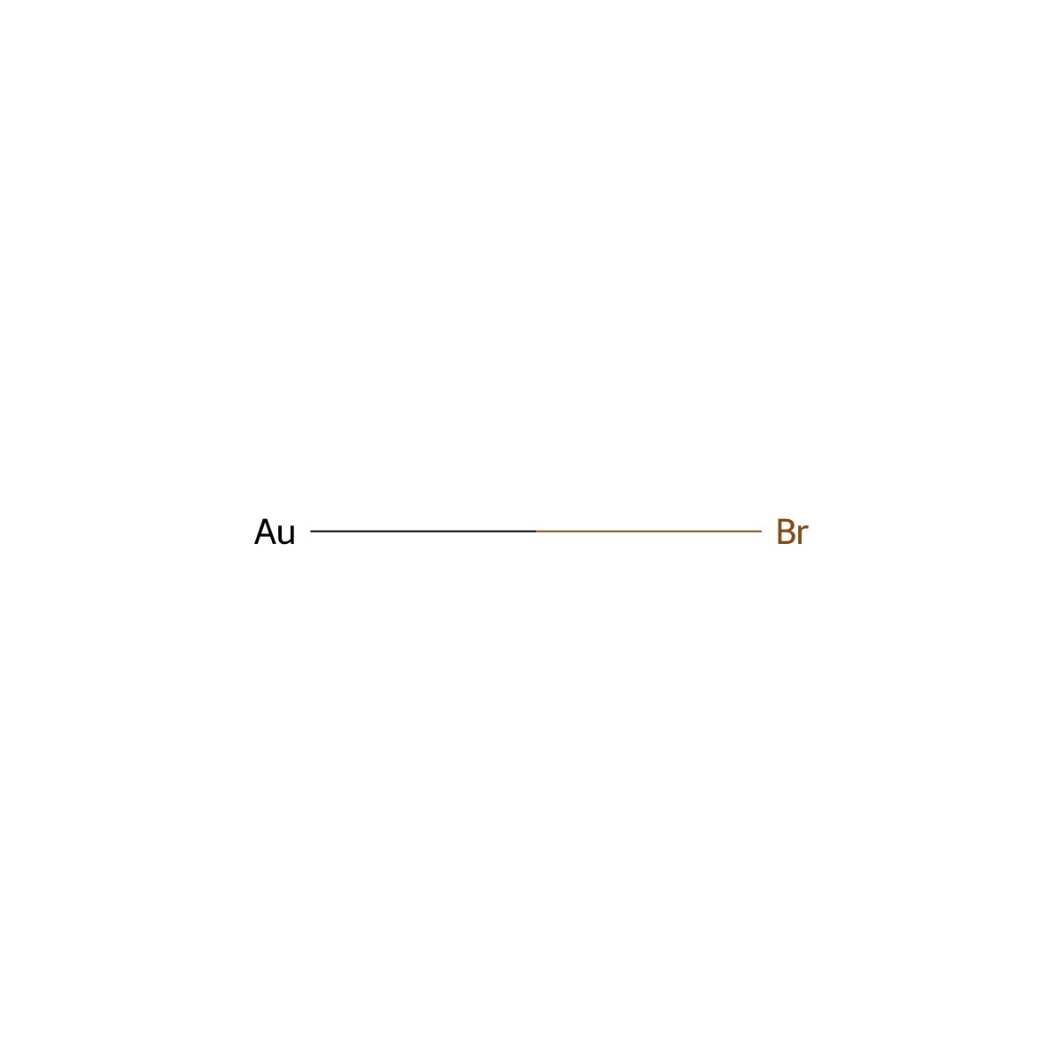 Gold bromide (AuBr) molecular structure, CAS 10294-27-6