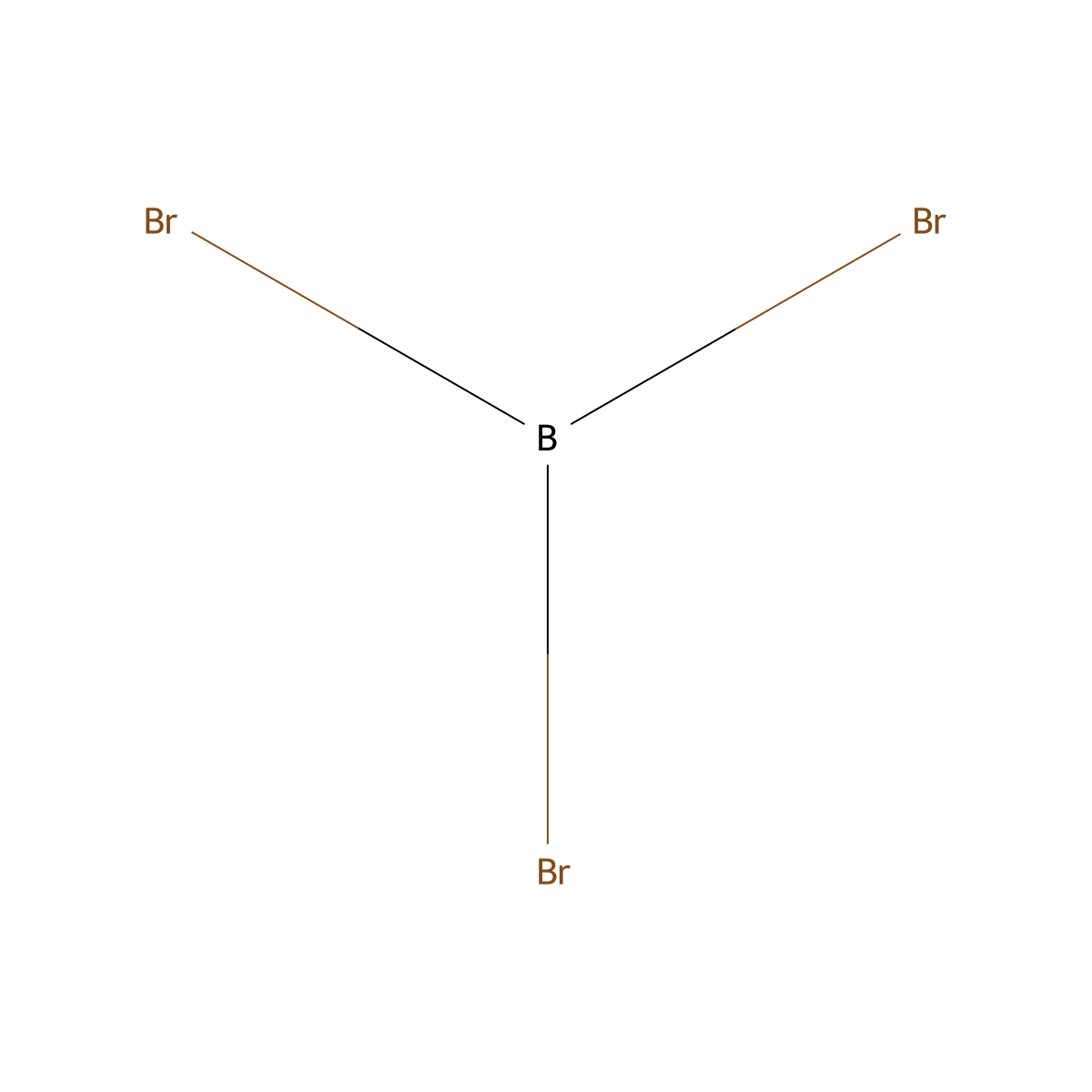 Boron tribromide molecular structure, CAS 10294-33-4