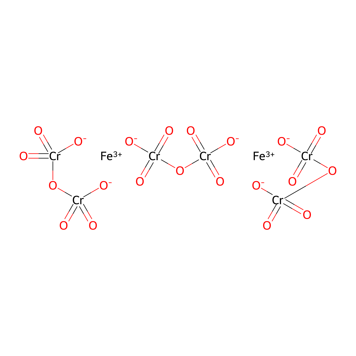 Iron(III) dichromate molecular structure, CAS 10294-53-8