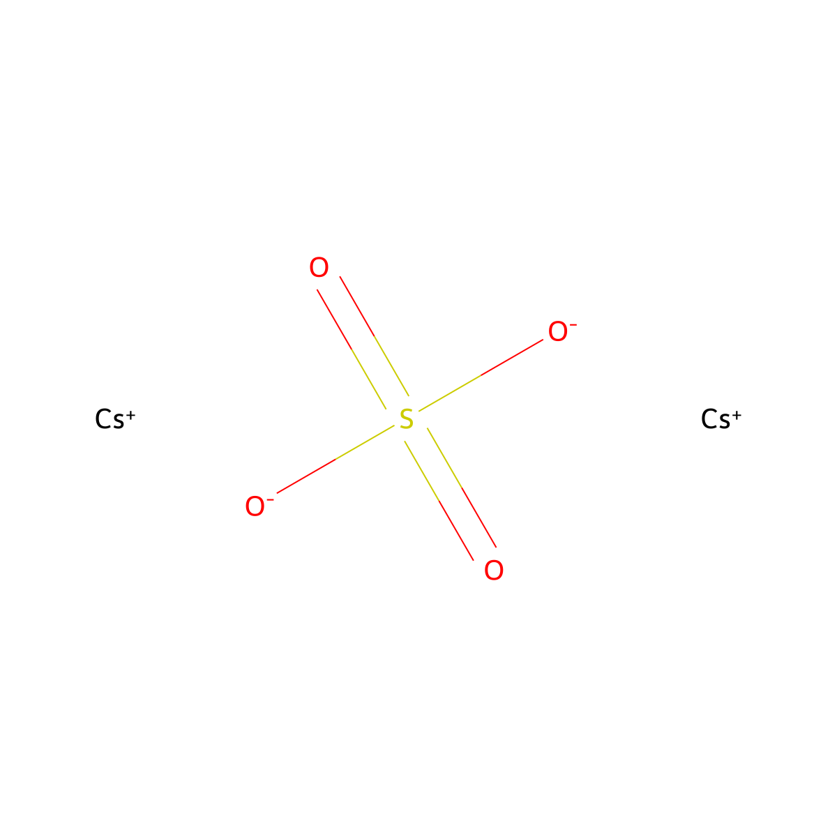 Cesium sulfate molecular structure, CAS 10294-54-9