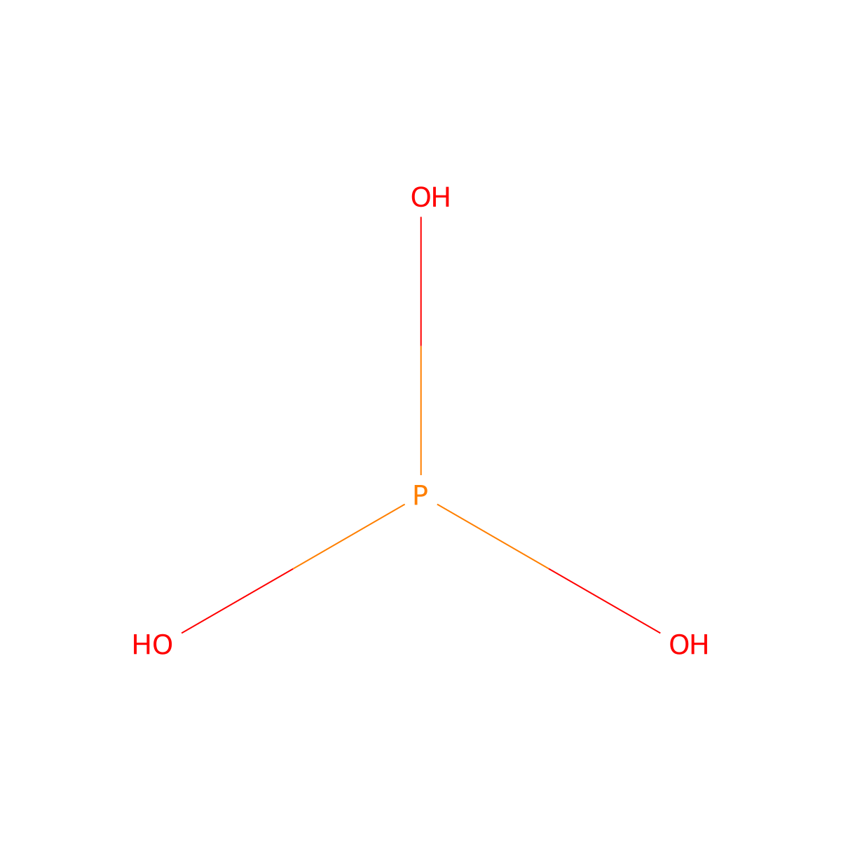 Phosphorous acid molecular structure, CAS 10294-56-1