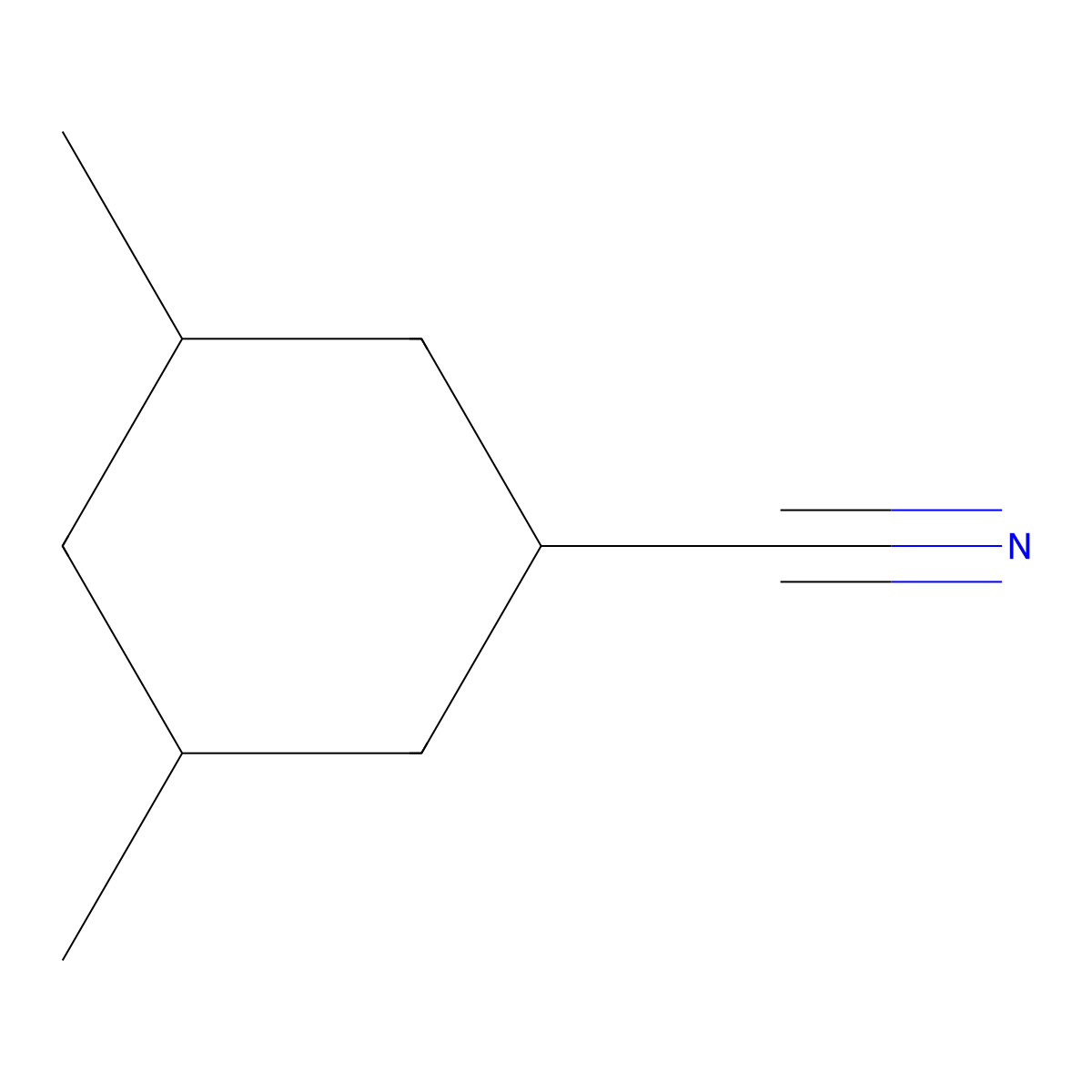 3,5-Dimethylcyclohexane-1-carbonitrile molecular structure, CAS 102942-74-5