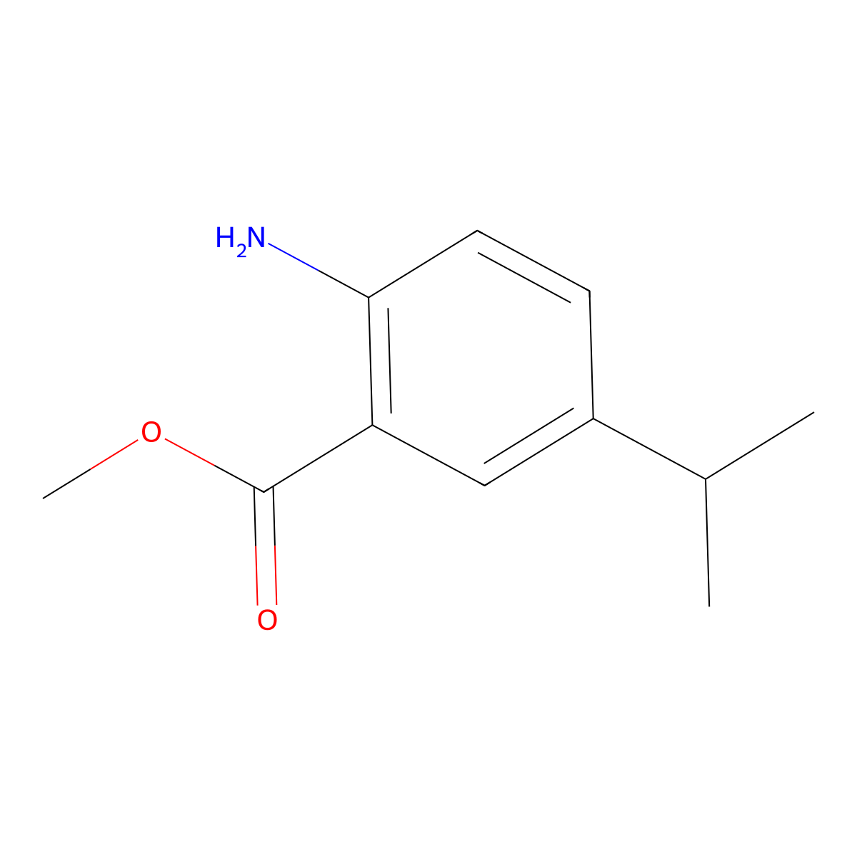 Methyl 2-amino-5-isopropylbenzoate molecular structure, CAS 1029420-48-1