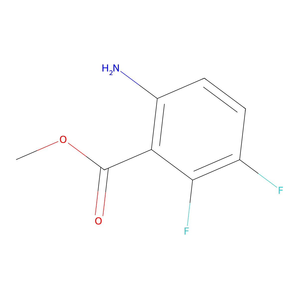 Methyl 6-amino-2,3-difluorobenzoate molecular structure, CAS 1029421-95-1