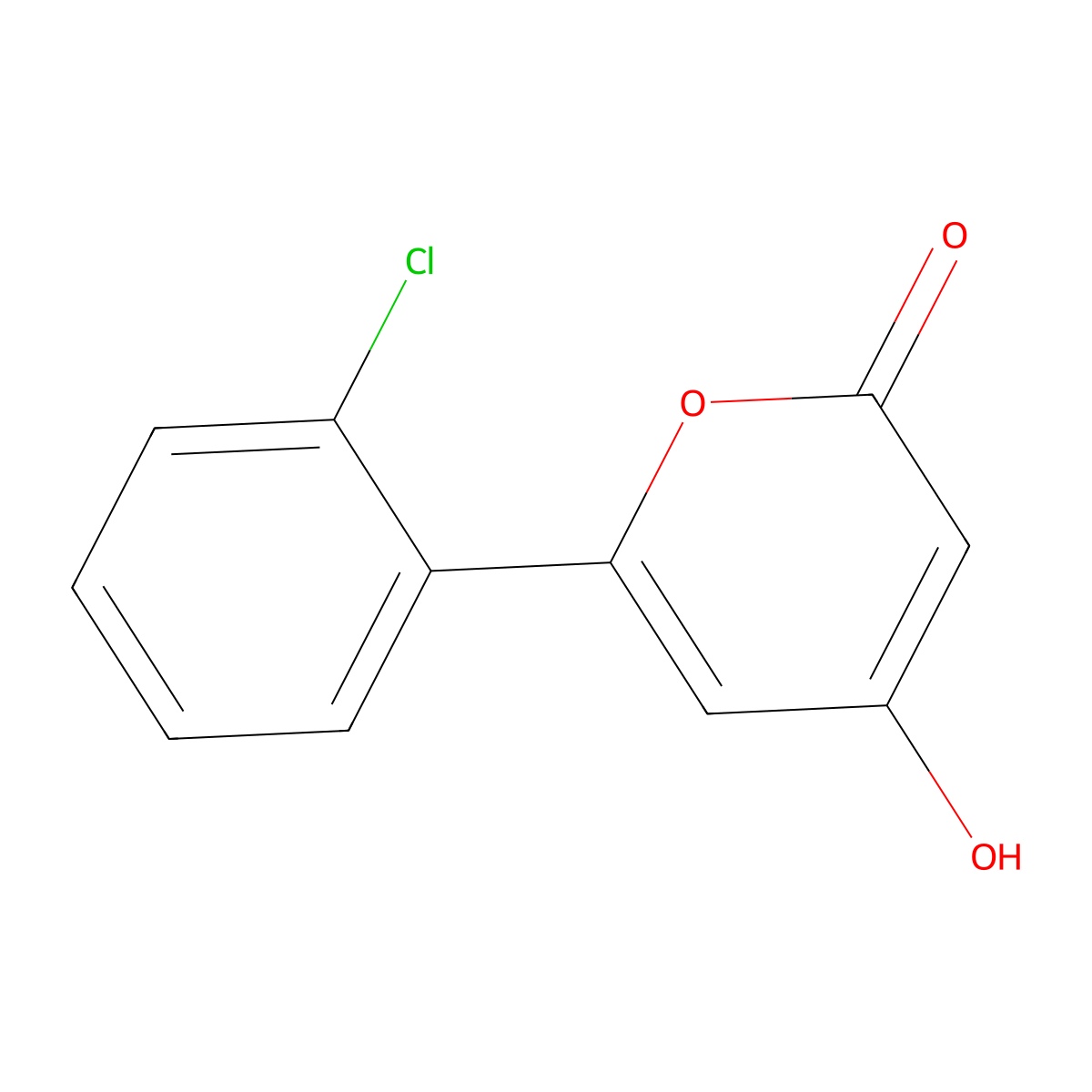 6-(2-Chlorophenyl)-4-hydroxy-2h-pyran-2-one molecular structure, CAS 1029437-33-9